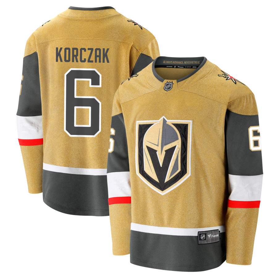 Kaedan Korczak  Vegas Golden Knights Fanatics Branded Home Breakaway Jersey -