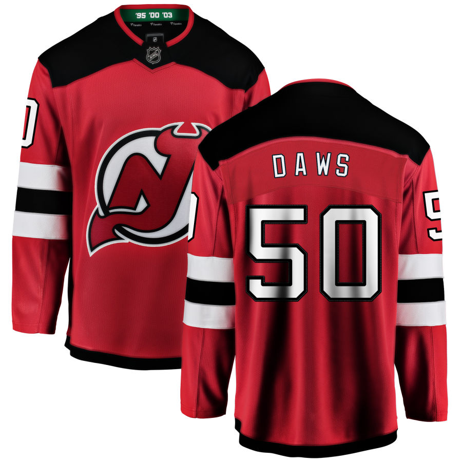 Nico Daws New Jersey Devils Fanatics Branded Home Breakaway Jersey - Red
