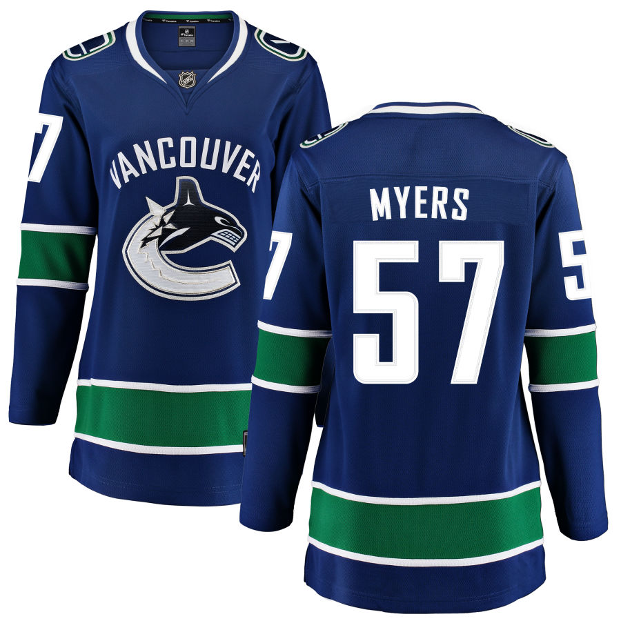 Tyler Myers Vancouver Canucks Fanatics Branded Women's Home Breakaway Jersey - Blue